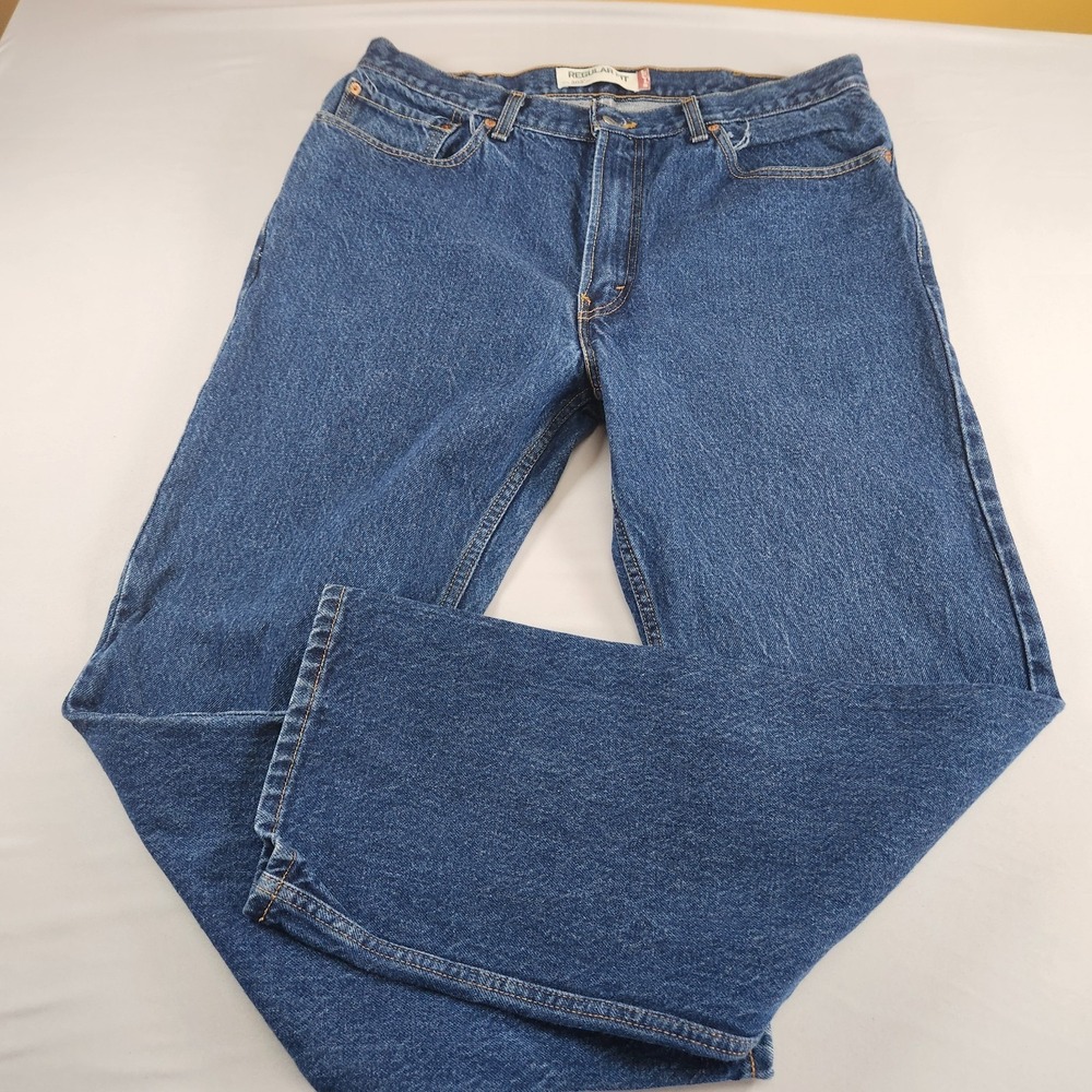 Vintage Levi's 505 Regular Fit Men's Jeans Size 38x32 (Fit 36x31) Dark Wash Y2K